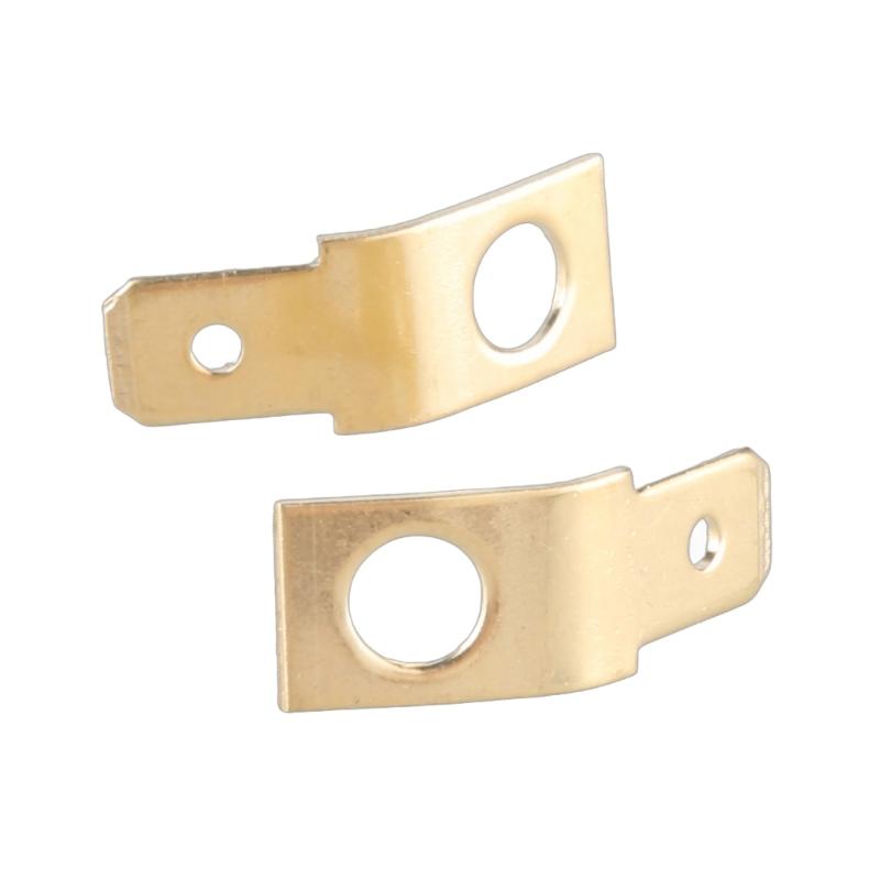 100pcs Brass Solderless Wire Connectors Male Spades Rings Crimps Electrical Supplies Brass Quick Disconnect Adapters Set