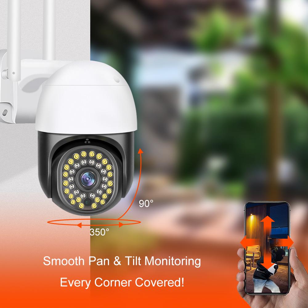 3MP Tuya Outdoor Wireless HD Night Vision Camera with Optional POE Power and PTZ Function