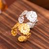 Daisy Flower Adjustable Titanium Steel Ring – Colorfast Stainless Steel Open Design