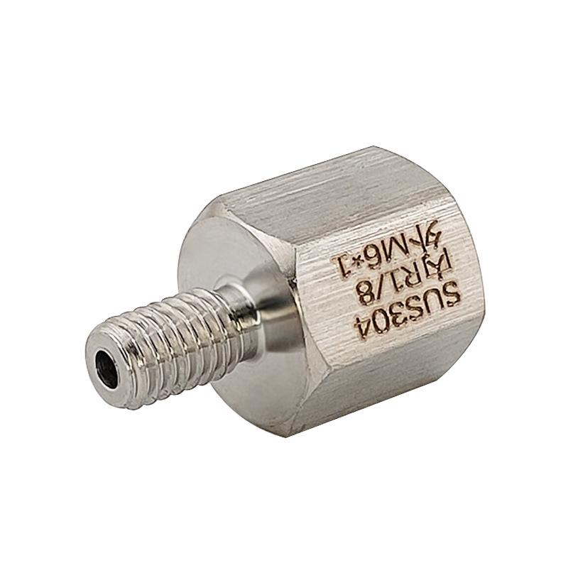 

Female R1/8 BSPT to Male M6x1 Stainless Steel Threaded Reducing Adapter (1104)