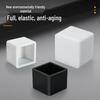 Silicone Anti-slip Chair Leg Cap - Heat Resistant, Square Rubber Sleeve for Steel Pipe with Protective Electroplated Finish