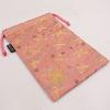 Senshishuin Nishijin Brocade Drawstring Bag Golden Large (Lined) Phoenix/Pale Pink,