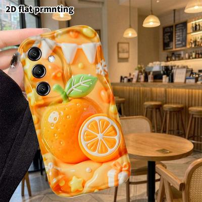 Phone Case: 2D Flat, Suitable for Samsung Galaxy A34 A35 M05 M06 S20 S22 S21 FE Plus 5G Protective Case, Orange Ornament, Perfect Christmas and Hallow