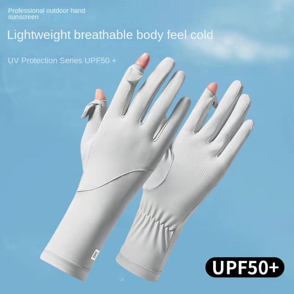 Ice Silk Sun Protection Riding Gloves Anti-UV Summer Driving Gloves Women Sunscreen Gloves  Ladies
