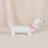 Toothbrush Holder Dachshund Shape Ceramic Multi-Slot Design Waterproof Bathroom Organizer Non-Slip Stable Base Manual Toothbrush