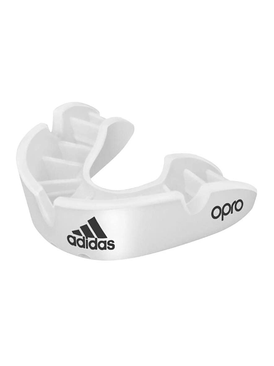 

Капа для рта adidas OPRO BRONZE GEN4 с футляром для контактных видов спорта для взрослых // Боевые искусства, регби, футбол, бейсбол, (Для (11+), белый)