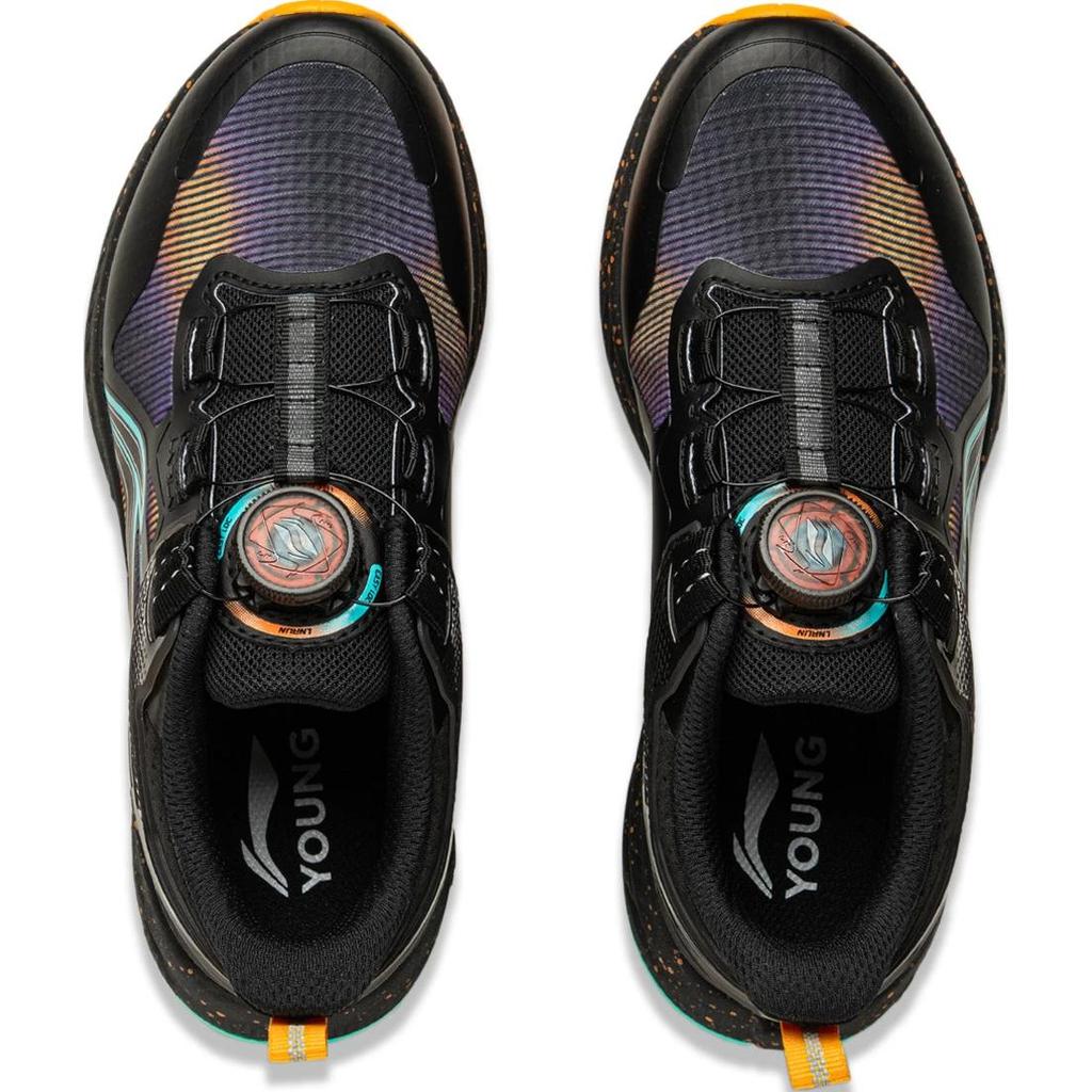 Li Ning Kids Kunpeng Comfortable Versatile Non-Slip Wear-Resistant Low-Top Running Shoes Men running shoes Black YKFU094-1