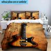 Guitar Notes Harmony 3pcs Bedding,Including 1pc Duvet Cover And 2pcs Pillowcases Perfect for Christmas,Ideal for Bedroom, Dormitory