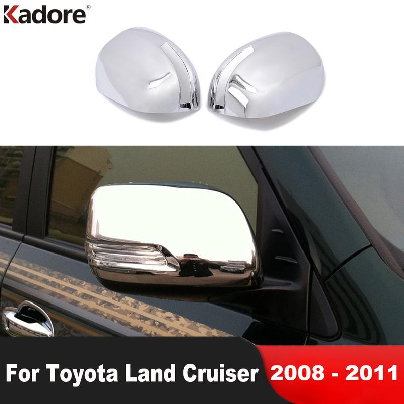 Rearview Mirror Cover Trim For Toyota Land Cruiser J200 2008 2009 2010 2011 Chrome Car Side Wing Mirrors Cap Shell Accessories