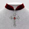 Cross Necklace Velvet Choker: Gothic Punk Fashion Jewelry for Women