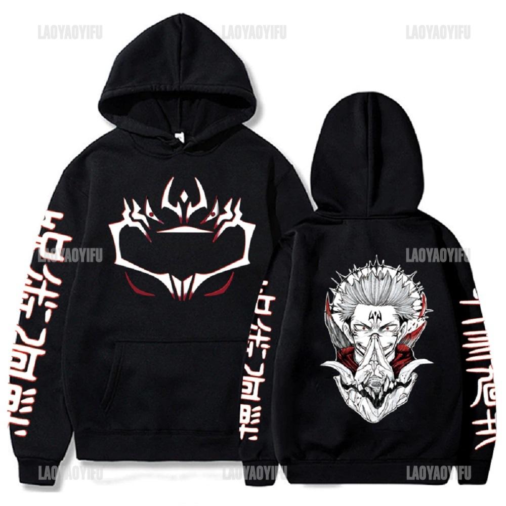 Japan Anime Jujutsu Kaisen Muži Dámské Mikiny Satoru Gojo Volná mikina Unisex Podzim Teplý Ležérní Streetwear