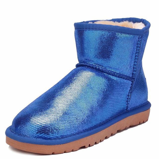 Nye Snøstøvler i Naturlig Pels Ull Dame Vinter Varme Støvler Sklisikre Damesko Ekte Kuskinn Ankelstøvletter Størrelse 45