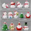 DIY Christmas Ornaments: Mini Figurines & Desktop Decorations - Santa Claus & Snowman Dolls