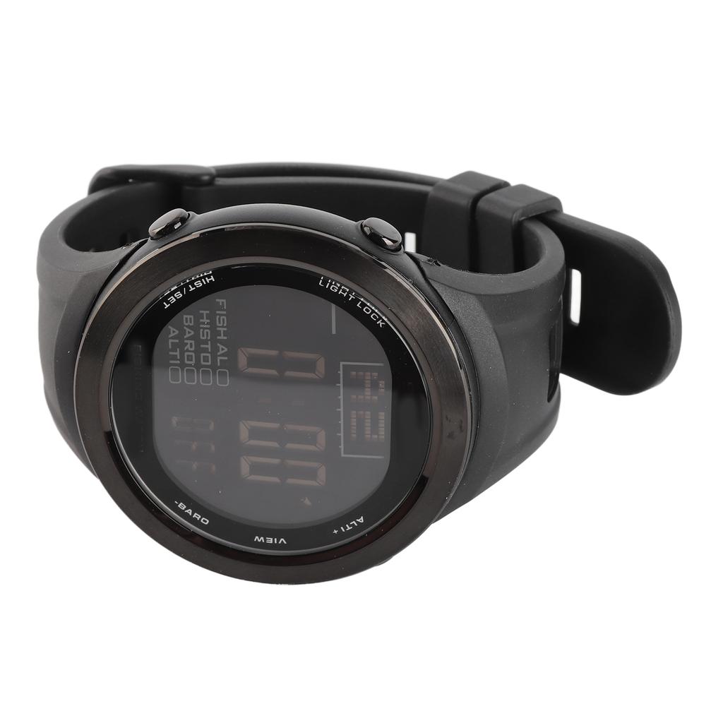 Fishing Barometer Watch Multifunctional Outdoor Waterproof Altimeter Altitude Air Pressure Thermometer FR720B Black
