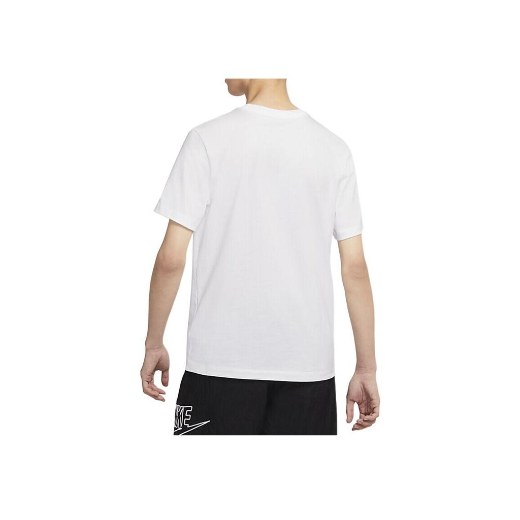 Nike Color-Block Logo Print Sports Crew Neck T-Shirt Men Tops White DM3548-100