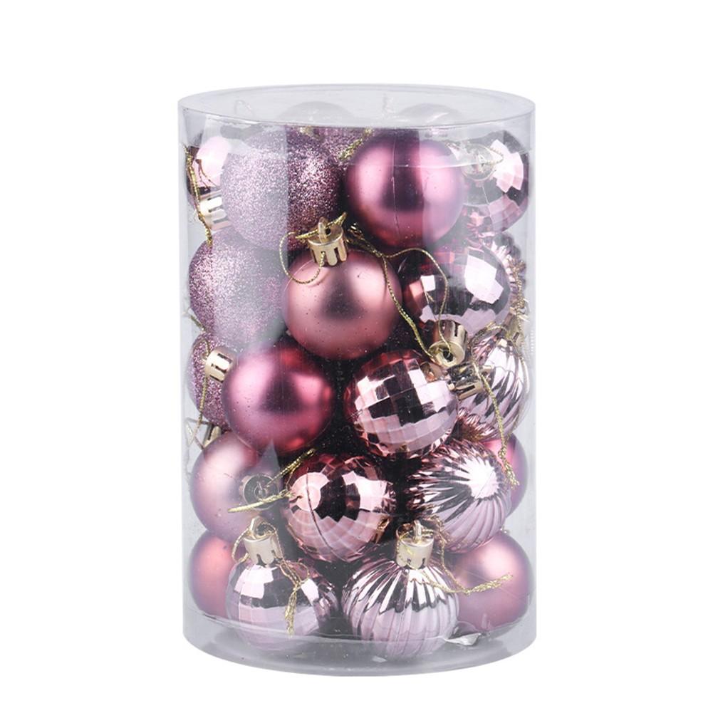 34PCS Christmas Ball Ornament Shatterproof Christmas Ornament Tree Ball 40mm Red