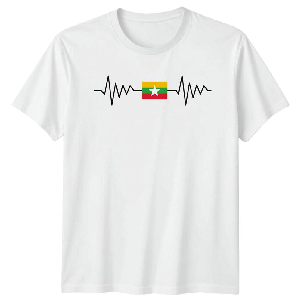 Myanmar Heartbeat Love TShirt Burmese Pride Gift For Him And Her S