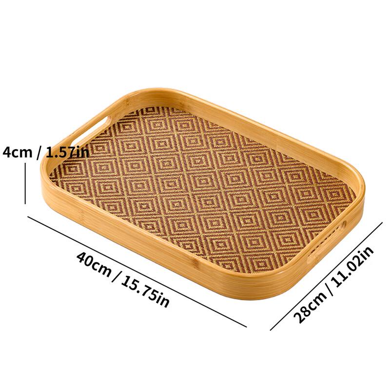 Wutuo Hand-Woven Bamboo Round Multifunctional Tray