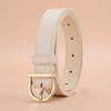 Stylish Retro Gold Pin Buckle Women'S Belt Personalized Simple Decorative Suit Jeans Dress Belt Women'S