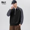 Baleno Men's S&K Colorblock Half-Zip Polo Sweatshirt