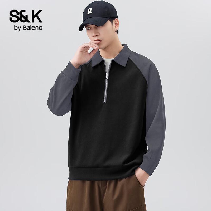 Baleno Men's S&K Colorblock Half-Zip Polo Sweatshirt