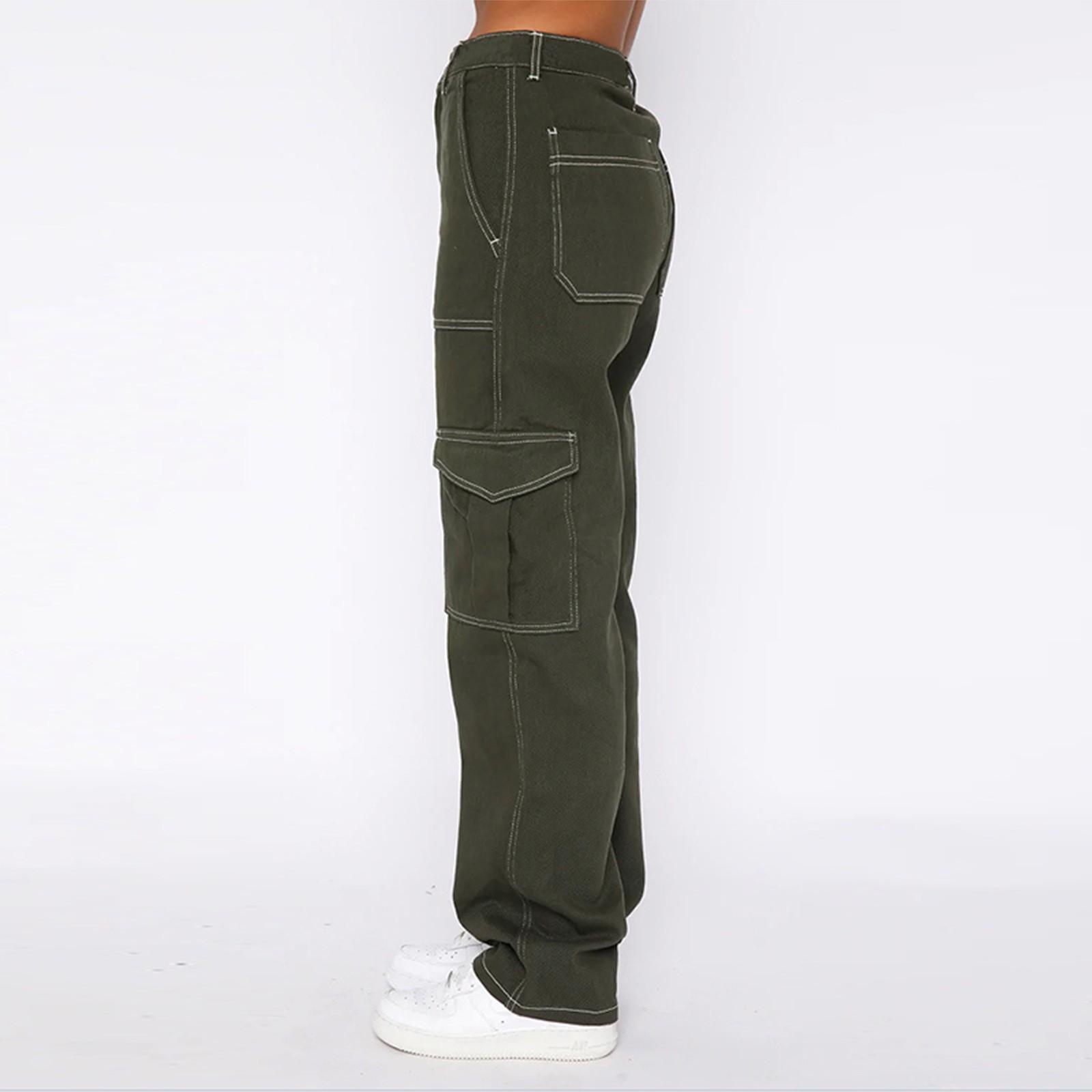 Женские свободные брюки-карго Спортивные брюки в стиле хип-хоп Свободные повседневные — фото 4