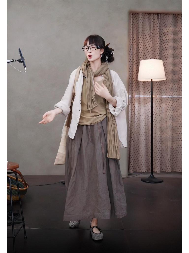Summer Retro Slimming Linen Lapel Shirt for Women