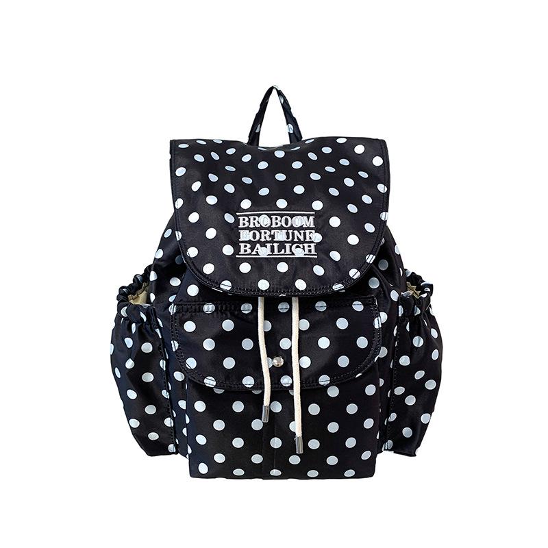 Schoolbag cute girl polka dot backpack 1011 new fashion travel small backpack high school students large capacity schoolbag