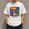 Vintage 1990s Costa Rica Parrot Colorful Abstract Art Tees