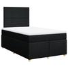 Exclusive House - Bed Slat Base with Mattress Black 120x200 Cm Fabric