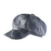 New Octagonal Hat for Women British Retro PU Leather Beret Showing Face Small Autumn and Winter Painter Hat Versatile Newsboy Hat