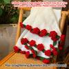 Flannel Rose Bouquet Blanket Crocheted Flower Bouquet Blanket Home Office Sofa Throw Blankets Cover Girls Friends Festival Gift