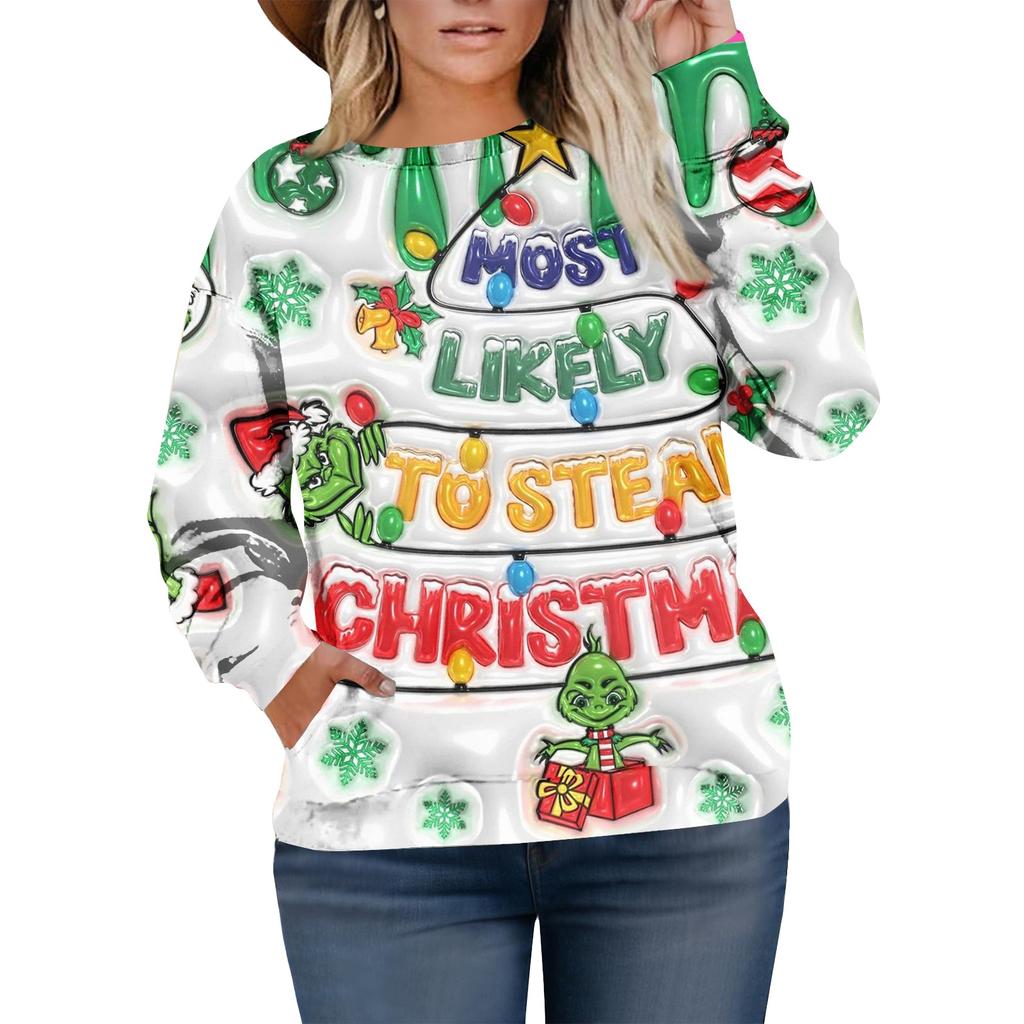 Christmas Sweatshirts For Women Sweater Cute Shirt Fall Pullover Top