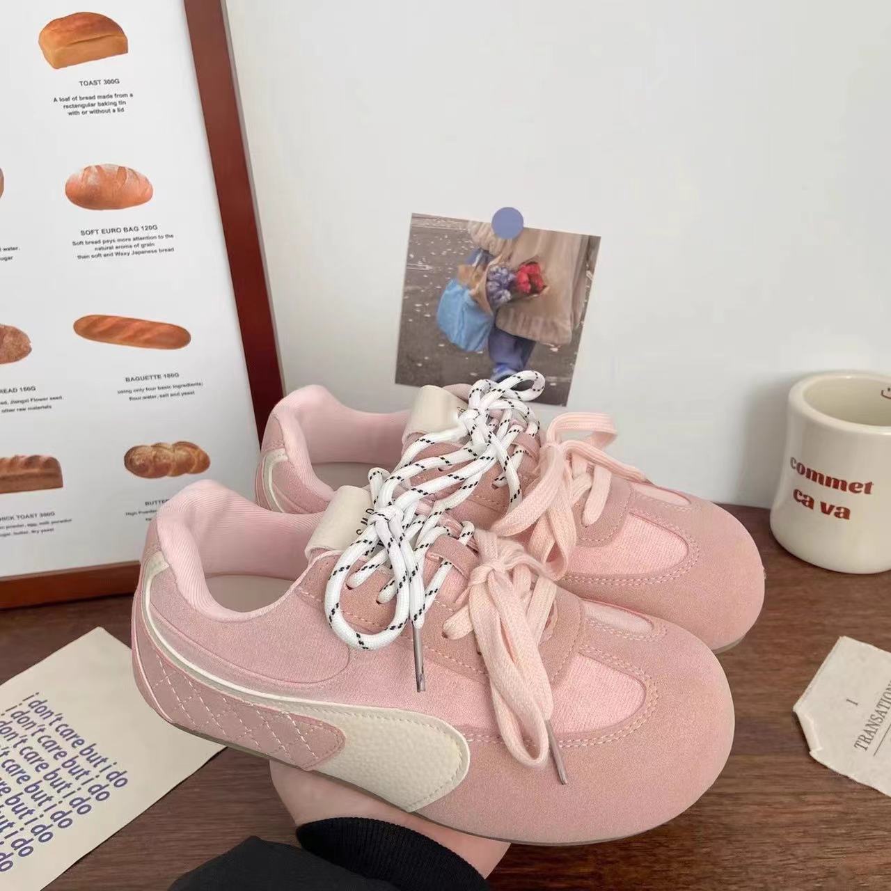 

Light luxury women s shoes mango German training shoes women s ugly cute summer new chic niche puff bread shoes Forrest Gump ballet 40