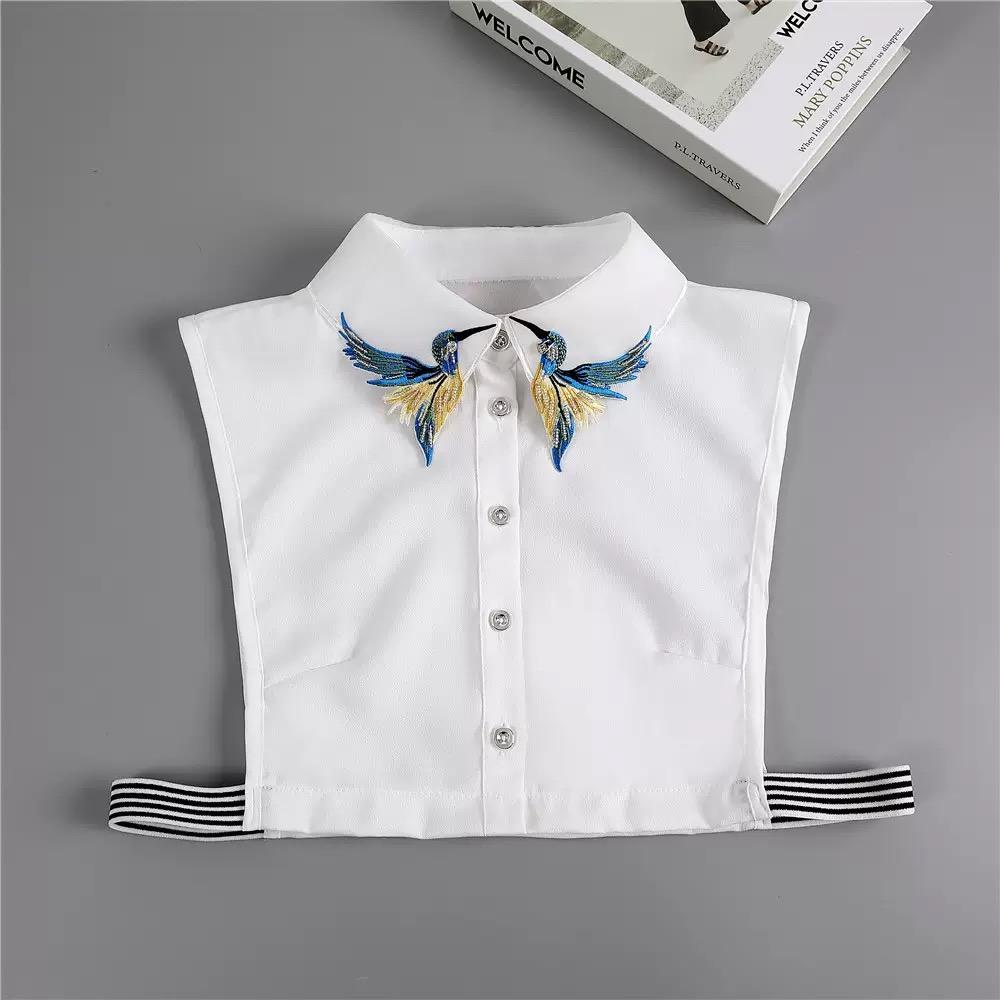 Fashion Half Shirt Style Fake Collar for Women Stand Detachable Collar Fake Girls Vintage Lace Ladies False Blouse Collar Decor