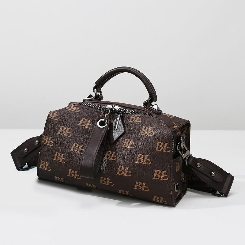 Crossbody bag fashionable retro printed pillow bag large capacity handbag high sense simple shoulder bag women
