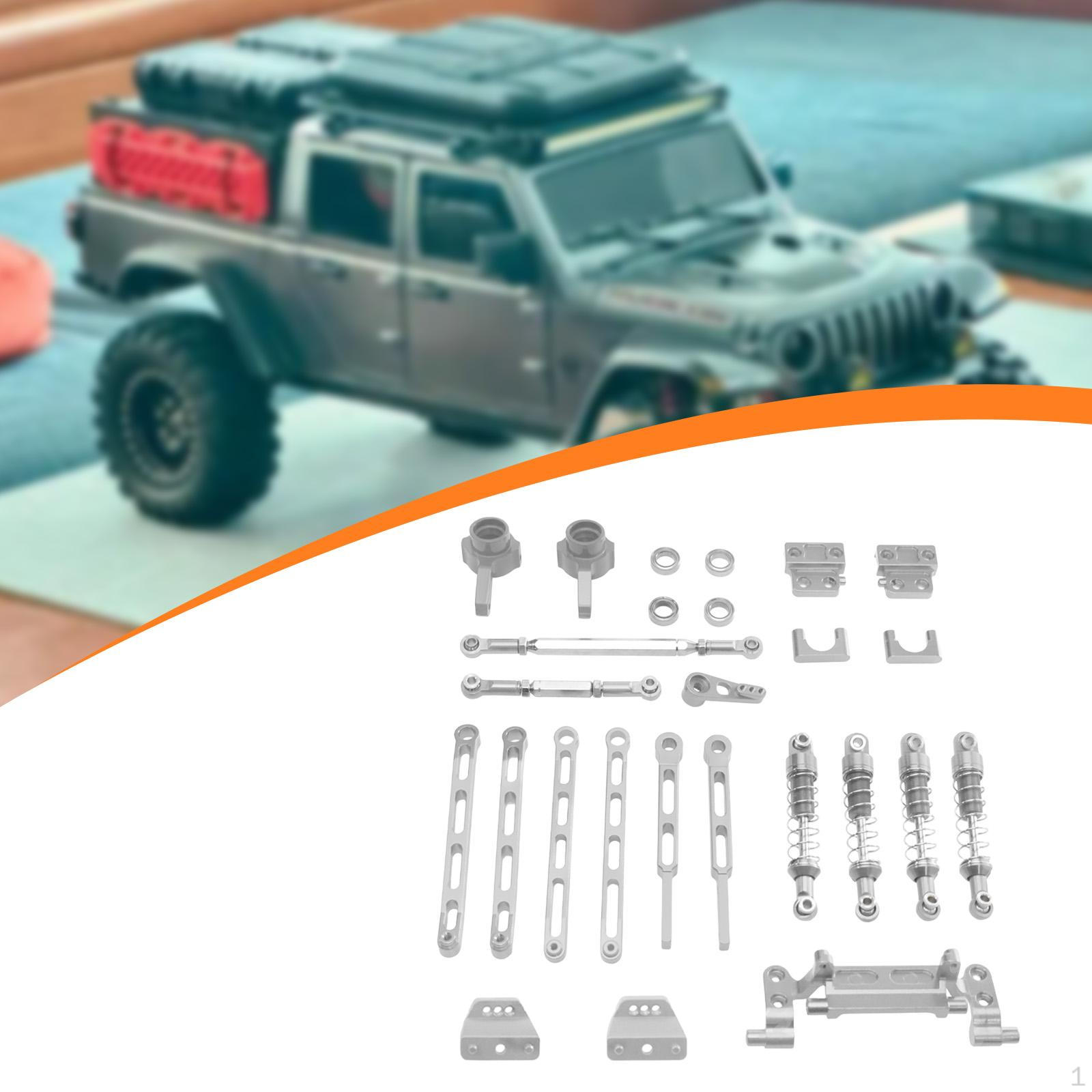 

1/12 RC Car Axle Rods Repair Parts Metal Shock Absorbers for MN82T MN82Pro LC79 MN82S срібний