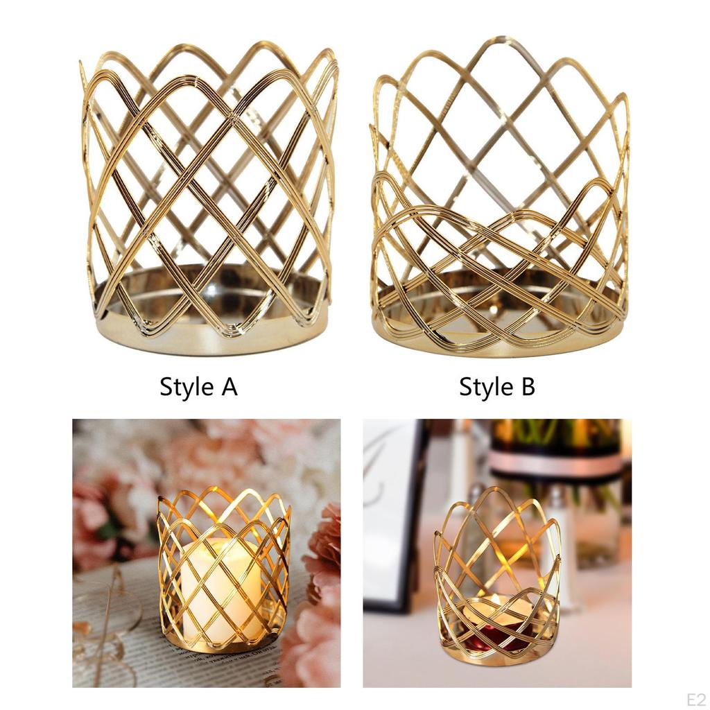 Stand, Ornament Candlestick Gold Iron Decorative Crafts for Home Decor