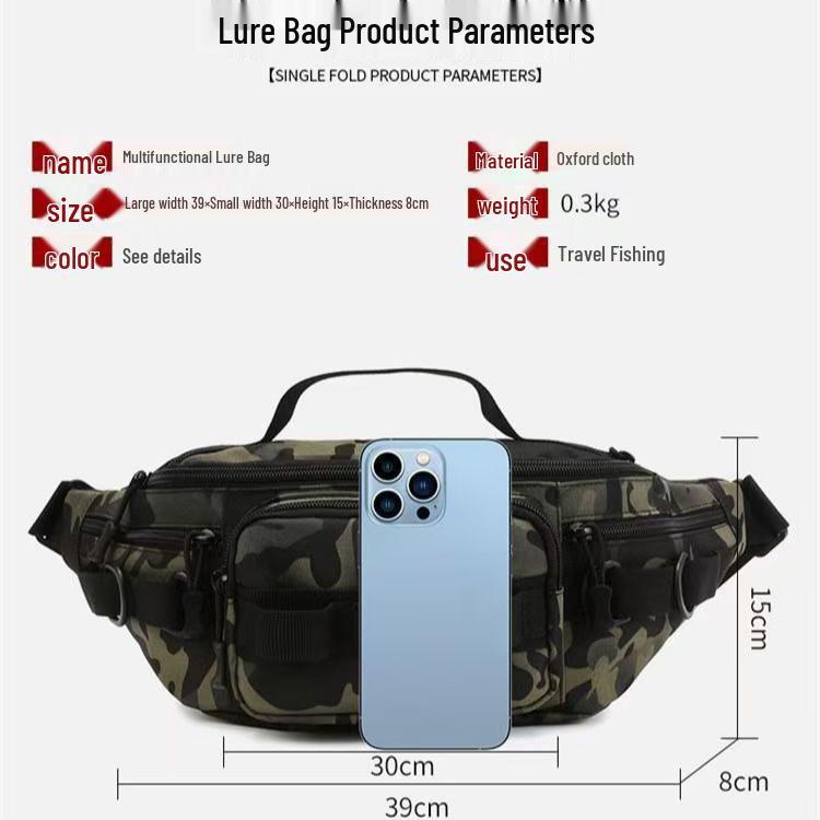 Multi-functional Tactical Crossbody Waist Bag for Men & Women - Outdoor Sports, Casual Fishing, Large Capacity