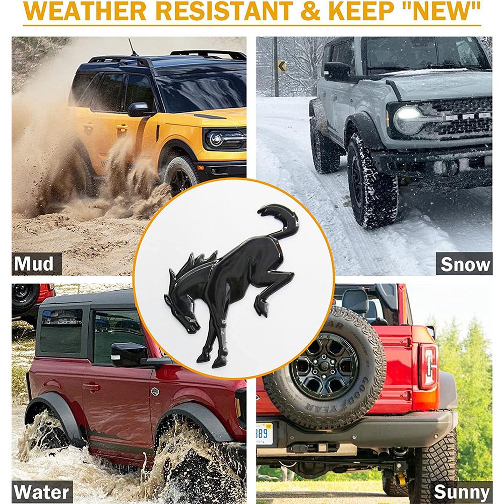 Bronco 2/4 Kapı 2022 2023 Bronco Spor At Rozeti Embelm Vinil Arka Amblem Yerleşimi Çıkartmaları Etiketler