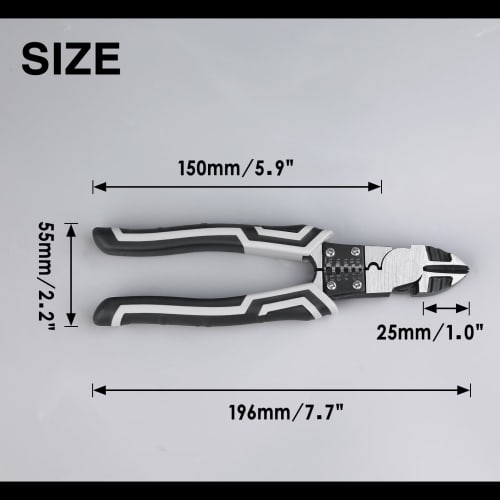 LEONTOOL Multi-Function Precision Nippers, Heavy-Duty Power Nippers for Electricians, Professional Electrician's Nippers, Precision Crimping Pliers, C