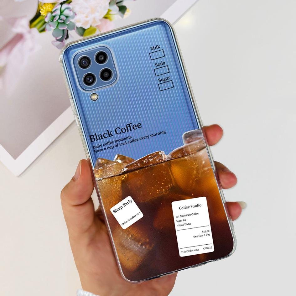 For Samsung M32 Case Galaxy M32 SM-M325F Cover Cute Fashion Flower Cartoon Soft Cases For Samsung M22 F22 M52 5G SM-M526B Bumper