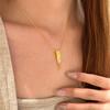 New Chinese style cold zircon square wheat ear tassel necklace accessories women's exquisite sweater chain necklace