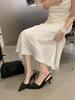 Pointed Stiletto High Heels Women'S Fashion Back Empty Single Shoes Temperament Sexy Lady Shoes Bag Head Sandals
