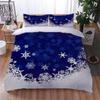 Queen Bedding Collection 3D Snowflake Print HighGrade Microfiber Comforter Bed Collection 3 Pieces Quilt Cover King Size Duvet Cover Collection