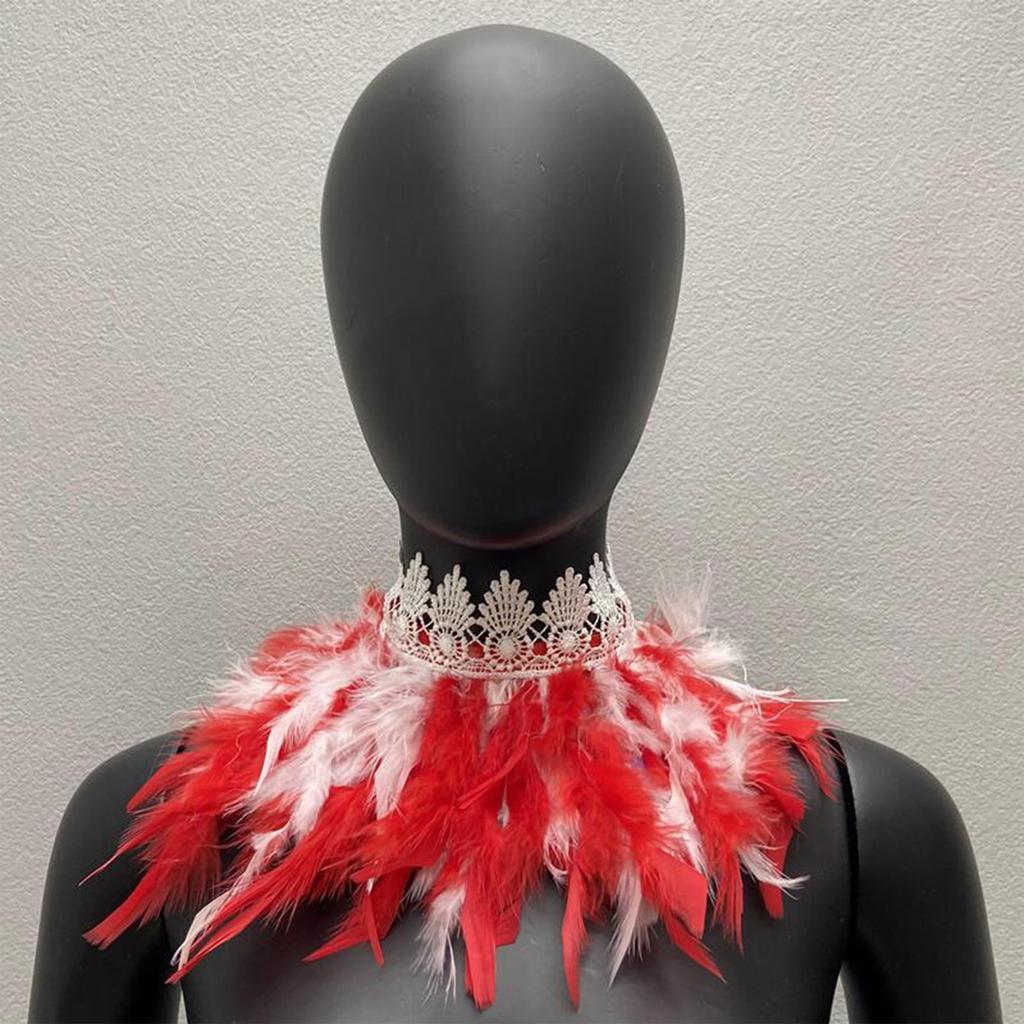 Gothic Feather Shawl Stage Makeup Ball Costume Accessories