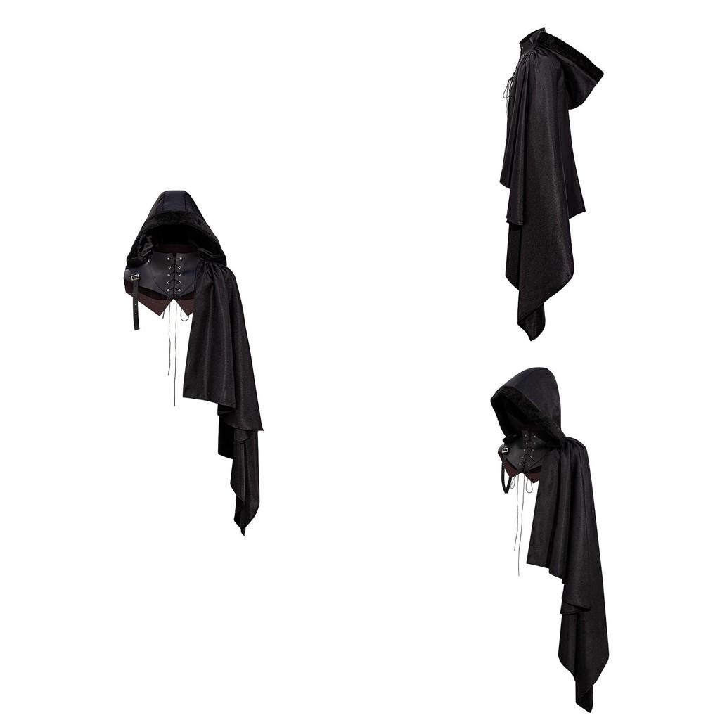 Capa Cos de Estilo Medieval com Capuz para Fantasias de Halloween e Apresentações de Crianças