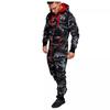 Herren Winter Camouflage Kapuzen-Fleece-Overall – Lässiger Stil