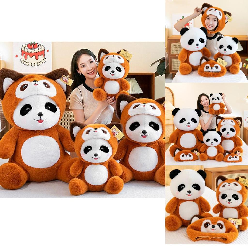 Adorable Panda And Raccoon Plush Toy Perfect For Cuddly Sleep Companion Gift