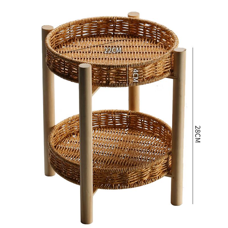 European Style Rattan Multi-Tier Fruit & Snack Tray